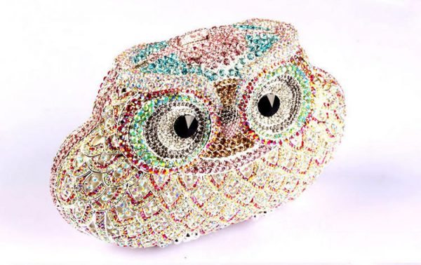 New Arrival Cute Owl-Shaped Crystal Clutch Purse for Women for Special Occasion - Image 2