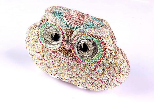 New Arrival Cute Owl-Shaped Crystal Clutch Purse for Women for Special Occasion - Image 3