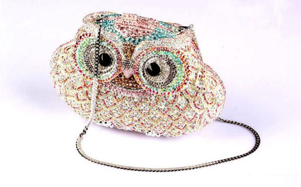 New Arrival Cute Owl-Shaped Crystal Clutch Purse for Women for Special Occasion - Image 5