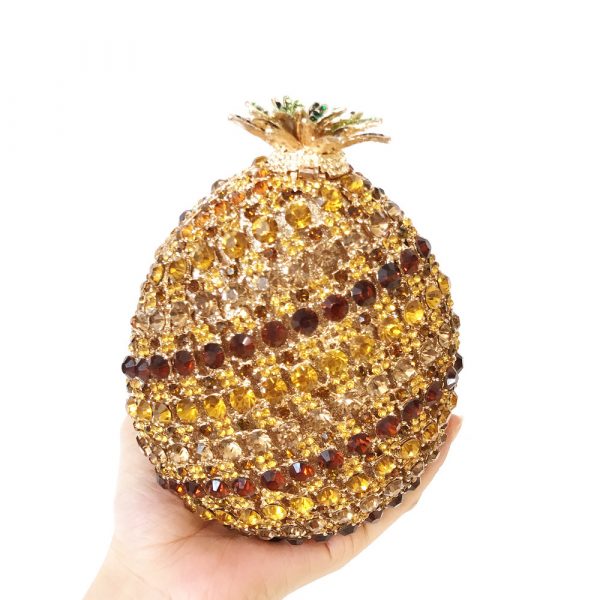 Stunning Pineapple Crystal Evening Bag for Women