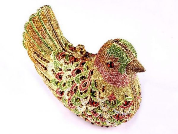 Cute Bird-Shaped Evening Bag Rhinestones Deco Golden Chain 15 Styles - Image 3