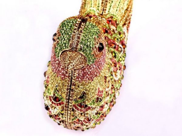 Cute Bird-Shaped Evening Bag Rhinestones Deco Golden Chain 15 Styles - Image 4