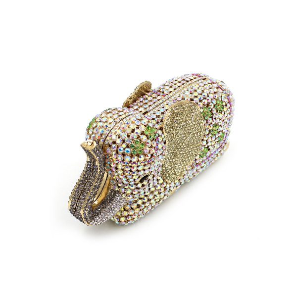 Cute Elephant Luxury Crystal Evening Clutch for Lady - Image 3