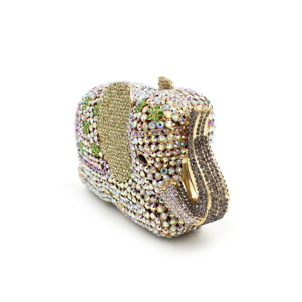 Cute Elephant Luxury Crystal Evening Clutch for Lady - Image 5