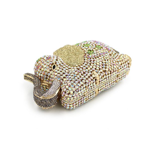 Cute Elephant Luxury Crystal Evening Clutch for Lady - Image 6